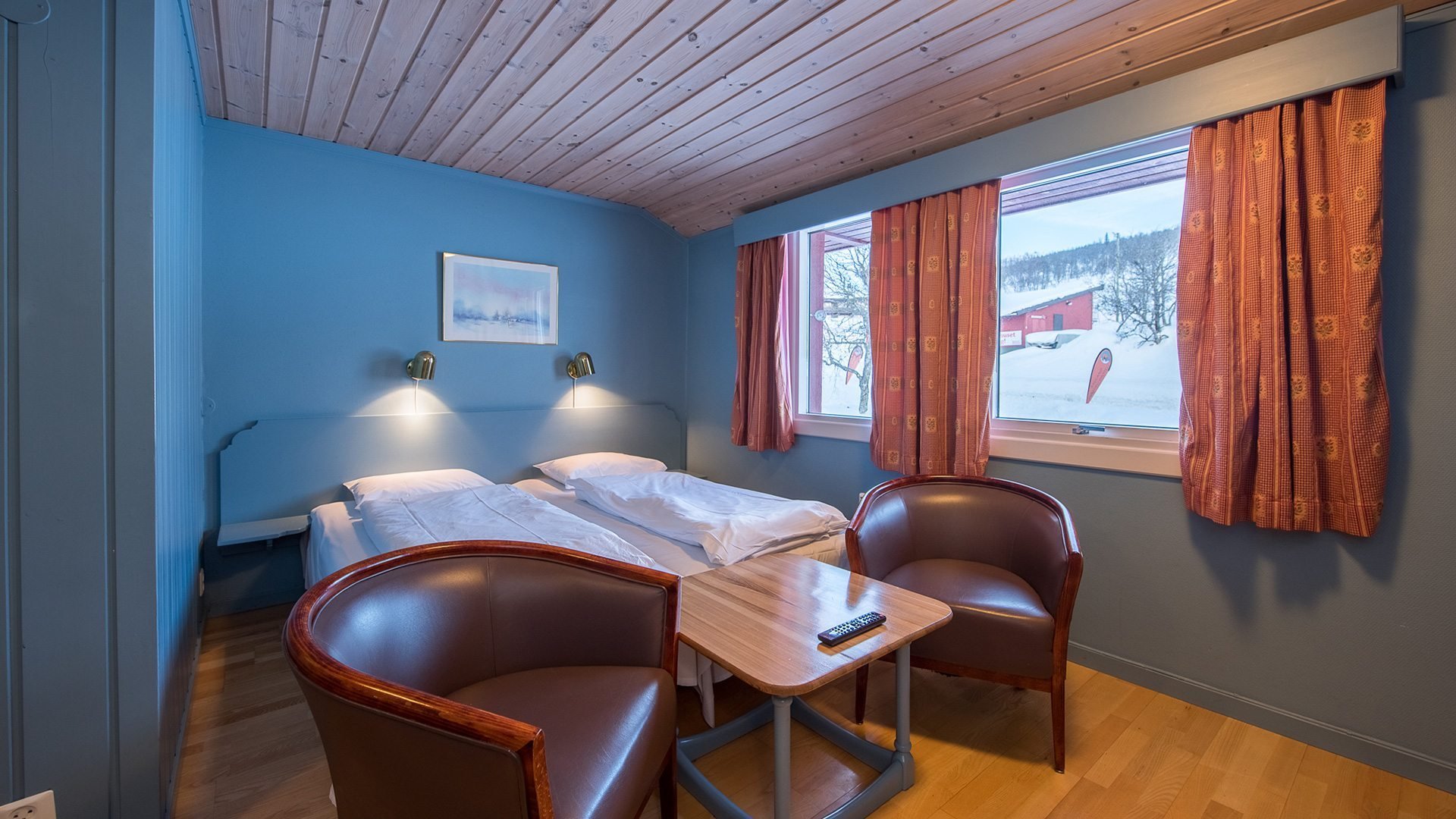 Familierom på Rauland Høgfjellshotell med utsikt mot Hardangervidda